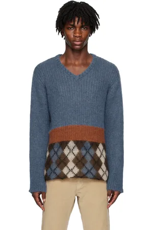 UNDERCOVER Blue Check Sweater