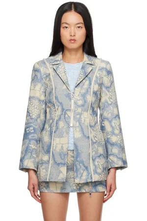 Ganni Blue Fitted Blazer