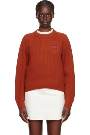 Maison Kitsuné Red Bold Fox Head Sweater