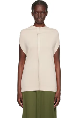PLEATS PLEASE ISSEY MIYAKE Beige A-Poc Roar Tank Top
