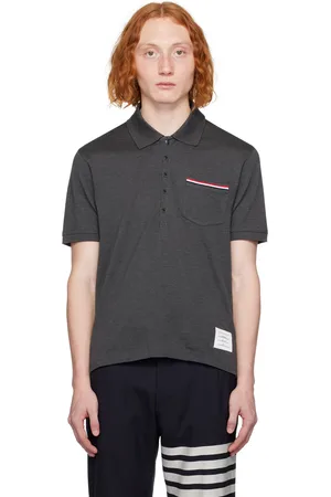 Thom Browne Gray Patch Pocket Polo