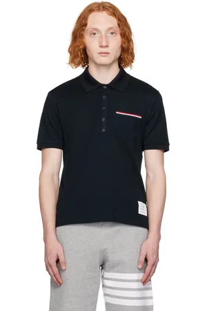 Thom Browne Navy Patch Pocket Polo