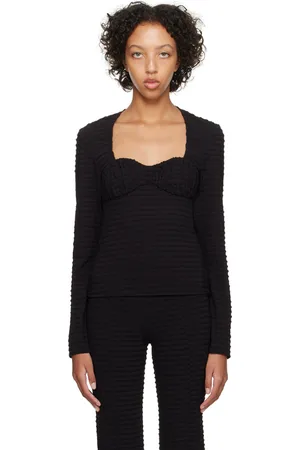 Ganni Black Sweetheart Blouse
