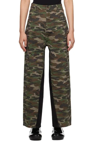 Fax Copy Express Khaki Relaxed-Fit Trousers
