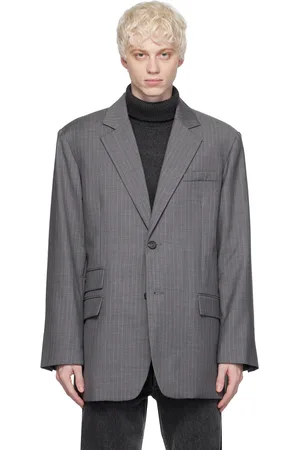 Helmut Lang Gray Oversized Blazer