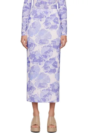 Staud Purple Trey Midi Skirt