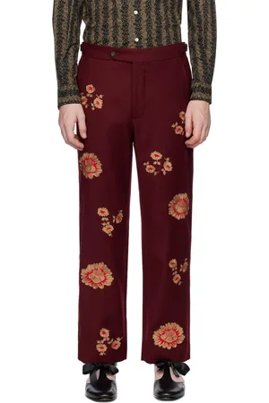 BODE Burgundy Rococo Trousers