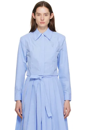 3.1 Phillip Lim Blue Cropped Shirt