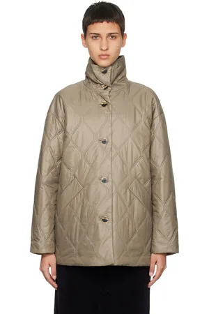 Ganni Taupe Shiny Jacket
