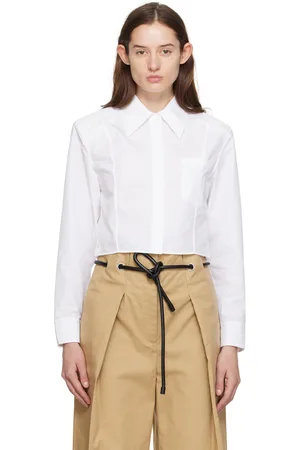 3.1 Phillip Lim White Cropped Shirt