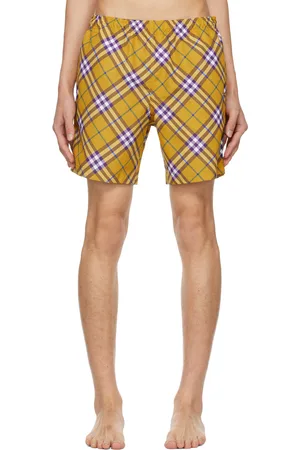 Burberry Yellow Check Swim Shorts