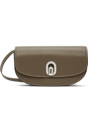 SAVETTE Brown Tondo Crescent Bag