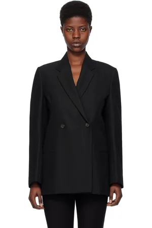 Totême Black Double-Breasted Blazer