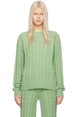 Acne Studios Green Cable Knit Sweater