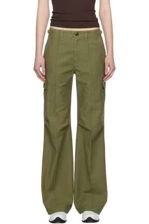 RE/DONE Green Military Trousers