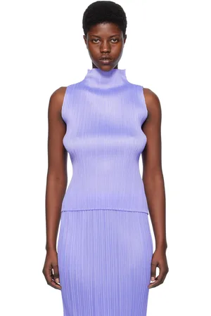 PLEATS PLEASE ISSEY MIYAKE Blue Basics Tank Top