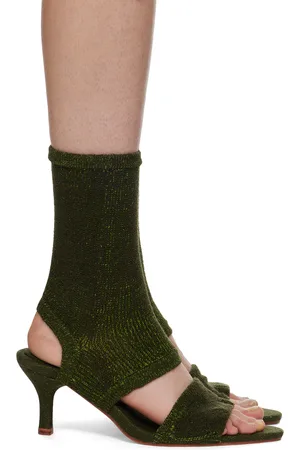Isa Boulder SSENSE Exclusive Khaki Heeled Sandals