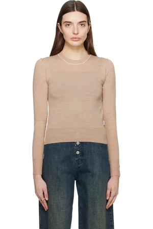 Maison Margiela Beige Exposed Seam Sweater
