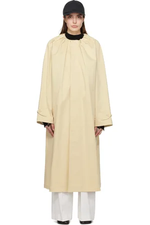 Maison Margiela Yellow Gathered Neck Trench Coat