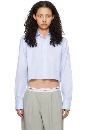 HOMMEGIRLS Blue Cropped Shirt