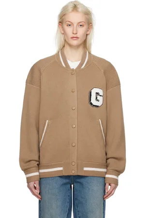 Givenchy Beige Appliqué Bomber Jacket