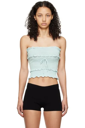 DANIELLE GUIZIO Blue Balena Tube Top