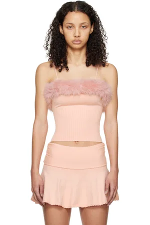DANIELLE GUIZIO Pink Square Neck Camisole
