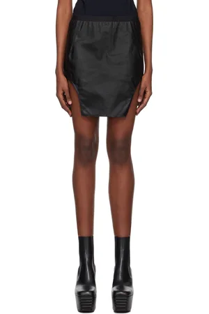 Rick Owens Black Diana Denim Miniskirt