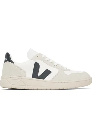 Veja White & Navy V-10 B-Mesh Sneakers