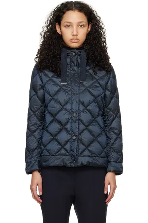 Max Mara Navy Risoft Reversible Down Jacket