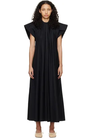 Maison Margiela Black Gathered Maxi Dress