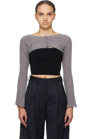 OPEN YY SSENSE Exclusive Gray Bolero Cardigan