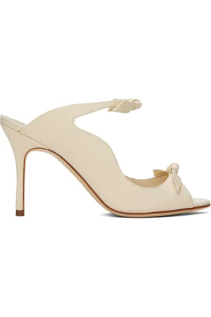 Manolo Blahnik Beige Fiocchetti Heeled Sandals