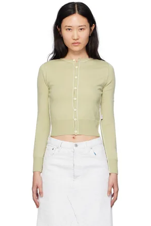 Maison Margiela Green Lightweight Cardigan