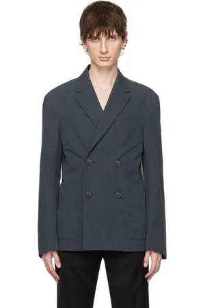 DRIES VAN NOTEN Gray Boxy Blazer