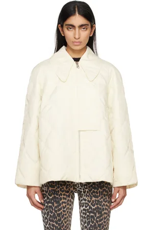 Ganni Off-White Quilt Jacket