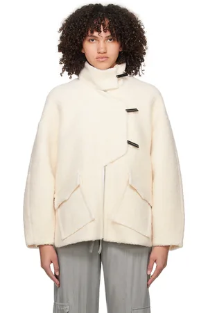Ganni Off-White Drop Shoulder Jacket