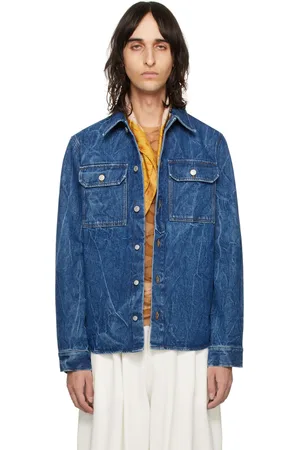 DRIES VAN NOTEN Blue Faded Denim Shirt