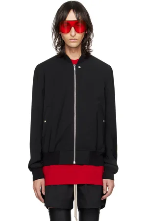 Rick Owens Black Classic Flight Bomber Jacket