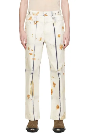 Feng Chen Wang White Plant-Dyed Jeans