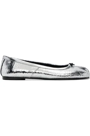 Maison Margiela Silver Tabi Broken Mirror Ballerina Flats