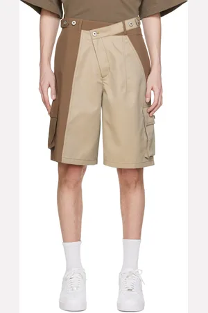 Feng Chen Wang Brown & Beige Bellows Pocket Shorts