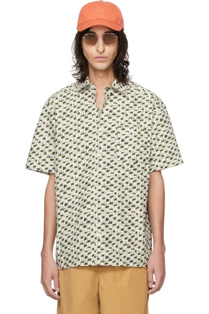 A.P.C. White & Green Ross Shirt