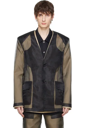 Feng Chen Wang Black Layered Blazer