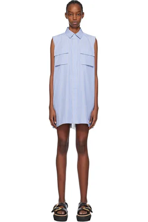 SACAI Blue Thomas Mason Edition Minidress