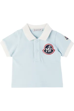 Moncler Baby Blue Patch Polo