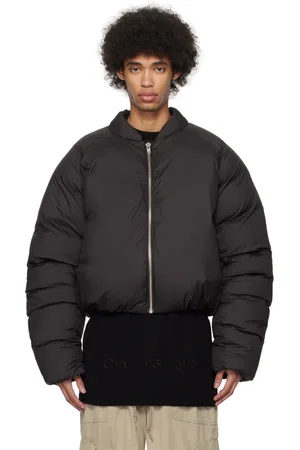 Entire Studios Black Pillow Down Bomber Jacket