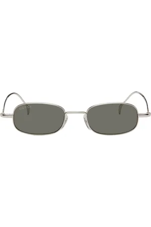 Gucci Silver Rectangular Sunglasses