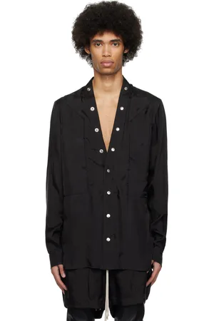 Rick Owens Black Larry Fogpocket Shirt