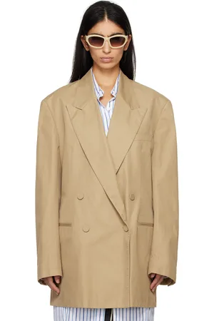 DRIES VAN NOTEN Beige Oversized Blazer